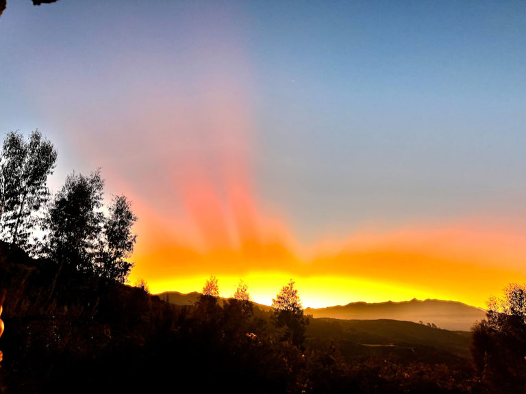 sunrise in the inka temple